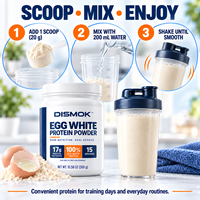 Poudre de protéines d'albumine d'œuf 300g, faible teneur en sodium, profil complet d'acides aminés, BCAA naturel, nutrition sportive, fournisseur OEM ODM