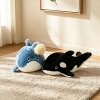 Niedliche Meereskreaturen-Plüschpuppe Krabbe Seeigel Laternenfisch Killerwal Weiches Stofftier aus Polyester PP Stressabbau-Spielzeug nach Maß