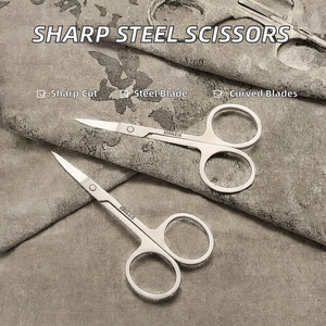 High Quality Industrial Stainless Steel Professional Embroidery <b>Sewing</b> Bent Thread Clippers Smooth Edge Ultra Sharp Long Lasting - Product Image 2