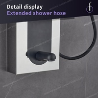 Ensemble de douche de salle de bain en acier inoxydable de style européen avec robinet à effet pluie, panneau de plafond à motif de jet doux De Ducha