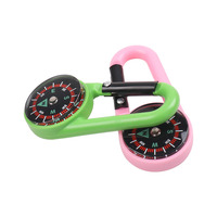 Porte-clés de randonnée 2-en-1 avec boussole, pour la survie en plein air et le camping, portable et léger.