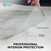 Film de protection pour tapis en PE brillant/uni, facile à retirer, 300 m, pour l'entretien et le nettoyage après peinture