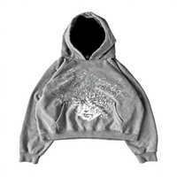 Nouveau Pull Unisexe à Capuche Coupe Ample en Polyester Coton Imprimé Numérique 3D, Collection Printemps-Automne 2025, Style Européen et Américain, Idéal pour l'Export