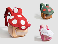 Adorable mochila de setas para jardín de infantes, Mini bolsa de viaje, bonita mochila escolar para niños pequeños, niñas y niños, regalos, mochila escolar roja de dibujos animados para niños