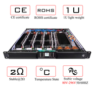 OEM/ODM Sortie haute fidélité Système de sonorisation 2000W Amplificateur de puissance Fabricants Amplificateur de puissance 1U 4ch classe d