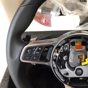 Volant en cuir <span class=keywords><strong>noir</strong></span> sans bouton pour Porsche 911 991 992 Cayenne 958 987 Boxster 986 Panamera 970 Taycan Macan (vente en gros) - Product Image 4