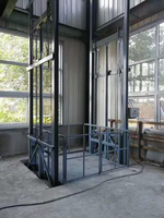 Élévateur de marchandises hydraulique simple de 1 à 20 tonnes avec rail de guidage pour usage en atelier, intérieur/extérieur
