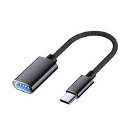 Logotipo personalizado de aleación de aluminio tipo C USB OTG Cable adaptador para teléfono inteligente OTG Flash Drive Tablet