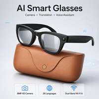 Caméra oculaire sans fil Wistino 8MP HD, vision nocturne couleur, enregistrement vocal, lunettes intelligentes avec caméra