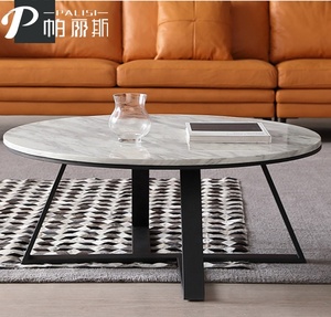 Simple Modern Style Living Room <strong>Table</strong> Furniture Marble Top Steel Base Center Coffee <strong>Table</strong> <strong>Side</strong> <strong>Table</strong> <strong>Set</strong> - Product Image 4