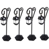 Porte-cartes de table style lampadaire vintage, élégant support de numéro de table en métal noir avec lanterne suspendue pour mariages et fêtes