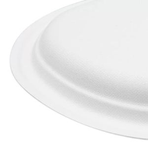 Assiettes en papier compostables durables de 9 pouces, les plus vendues, vaisselle jetable pour servir des sushis, des gâteaux, des pâtes et des plats de légumes - Product Image 5