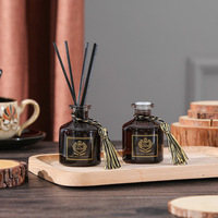 Prix bon marché huile de parfum sans feu parfum diffuseur de parfum noir roseau ensemble de parfum avec boîtes d'emballage