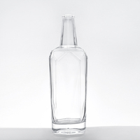 Bouteilles en verre vides personnalisées avec logo pour spiritueux, 50ml, 100ml, 500ml, 750ml, mini-bouteilles en verre pour l'emballage de spiritueux