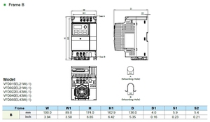 Chuyển đổi tần số điều khiển logic Delta sensorless <span class=keywords><strong>vector</strong></span> điều khiển ổ đĩa nhỏ gọn VFD-EL-W loạt 2.2kw biến tần/AC vfd022el21w - Product Image 6