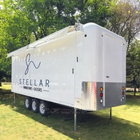 Remorque de caravane mobile pour événements en plein air Remolque Remorque d'exposition Remolque Remorque de scène mobile Camion de nourriture avec ce