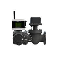 Katup Kontrol Pengukur Aliran Gas Digital Rotary Roots Aluminium Hade DN150 |   Sistem Metering Prabayar OEM Katup Flens Otomatis +/-1%