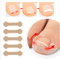 5 pièces de bandes correctrices élastiques pour ongles incarnés, clips de redressement d'ongles, patchs de correction des ongles