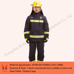 Combinaison <span class=keywords><strong>de</strong></span> <span class=keywords><strong>pompier</strong></span> en aramide à 3 couches, respirante, ignifuge, imperméable, pour l'entraînement en micro-station <span class=keywords><strong>de</strong></span> pompiers - Product Image 2