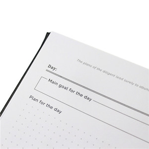 Custom Black PU Leather Cover Journal Planner A5 Notebook <strong>God</strong> and Goal Agenda for <strong>School</strong> Office Personalized Saddle Stitching - Product Image 5