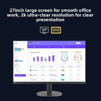 Moniteur d'ordinateur commercial LaiKu 27 pouces 2K HD IPS à cadre fin M2729q-r avec écran plein écran et interface