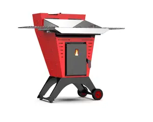 BBQ01 Tragbarer freistehender Camping abnehmbarer Holz pellet ofen Grill im Freien Rauchfreier Holz pellet kamin zum Kochen