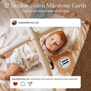 MaiBeiBi-Alfombra de juego para bebés, tapete grande de lujo para gimnasio con 6 juguetes y <span class=keywords><strong>12</strong></span> tarjetas de hito para bebés y niños pequeños - Product Image 6