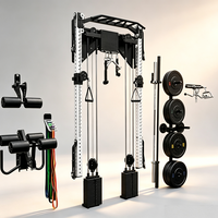 Machine de musculation multifonctionnelle à double poulie avec système de câbles et empilement de poids, accessoires complets, pour usage commercial et domestique