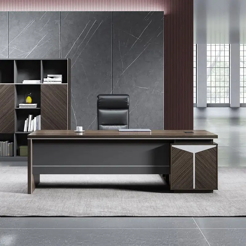 Goldstar Kantoorbureau Luxe Executive Modern Bureau L-Vormige Computertafel Kantoormeubelset