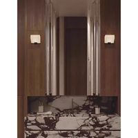 Applique Murale de Luxe en Alabâtre Noir et Laiton, Motif Marbre Naturel, Lumière Blanche Chaude, pour Salon, Chambre, Hôtel