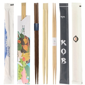 ตะเกียบไม้ไผ่แบบใช้แล้วทิ้งพร้อมบรรจุภัณฑ์ถุงกระดาษแบบถอดออกได้เองโลโก้ที่กำหนดเองแบบ DIY เป็นมิตรต่อสิ่งแวดล้อมใช้ในประเทศไทย - Product Image 4