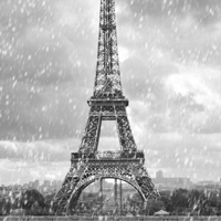 Charmante peinture à l'huile sur toile moderne de Paris avec l'image de l'ombrelle rouge, impression numérique, 40x50cm, originale, best-seller