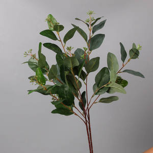 شعبية تصميم الحرير الهولندية الأوكالبتوس الجذعية النباتات الزخرفية الذهب المال أوراق الكافور - Product Image 5