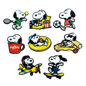 Broche de personnage de dessin animé pour loisirs et divertissements, accessoire mignon en forme de chiot Snoopy, décoration pour sac à dos - Product Image 5