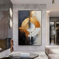 Grande peinture à l'huile sur toile texturée 3D, art mural abstrait, peint à la main, décoration de salon, œuvre d'art suspendue