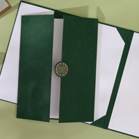 Porte-documents A4 en similicuir, style chinois, avec bouton métallique, pour diplôme d'honneur, cérémonie de remise des diplômes