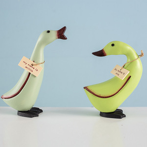 Ensemble de canards en bois style nordique, trois pièces, décoration pour salon, mariage - Product Image 2