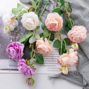 Bouquet de roses artificielles CallaFloral en polyester, décoration intérieure, mariage, maison MW51010 - Product Image 2