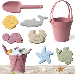 Summer Portable Safety Kid Toddlers Jouets <span class=keywords><strong>de</strong></span> plage en silicone Seau <span class=keywords><strong>de</strong></span> <span class=keywords><strong>sable</strong></span> Château <span class=keywords><strong>de</strong></span> <span class=keywords><strong>sable</strong></span> Pelle Bébé Jouets <span class=keywords><strong>de</strong></span> plage en silicone pour garçons filles - Product Image 6