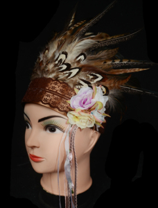 Coiffe en plumes d'autruche artisanale OEM pour fête de carnaval, style ethnique - Product Image 4