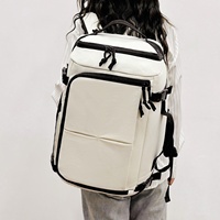 Sac à dos de voyage géométrique extensible et imperméable, durable, avec poche à chaussures intégrée, sac pour ordinateur portable antivol pour les voyages d'affaires
