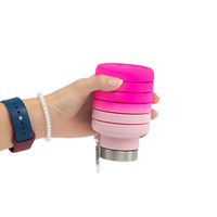 Grande bouteille d'eau pliable en silicone souple, 16 oz, réutilisable, sans Bpa, étanche, pour gymnastique, yoga, sports de plein air, voyage