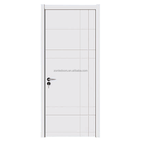 Portes intérieures en bois pour bureau Maison Chêne blanc Placage de bois massif Finition Serrure intelligente Certifiée CE Étanche Design minimaliste