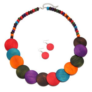 Phi Handmade Gỗ Đính Cườm Vòng Cổ Và Bông Tai Set Cross-Biên Giới Thời Trang Boho Phụ Nữ Trang Sức Set Biển Phụ Kiện Bãi Biển - Product Image 3