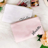 Petite pochette écologique avec logo personnalisé, mini sacs à maquillage, sac à cosmétiques en toile de coton