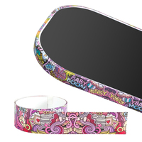 Protection de bord de raquette de pickleball en TPU extensible, design graffiti personnalisé, anti-collision, anti-rayures, accessoire de protection sportive