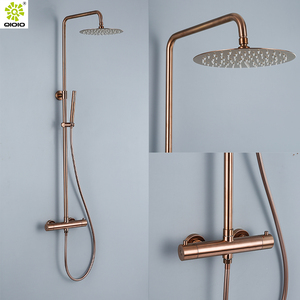 Khai Bình Qioio Thép Không Gỉ 304 Brushed Tắm Tiếp Xúc Với 2-Chức Năng Tĩnh Nhiệt Shower Mixer Cột - Product Image 5