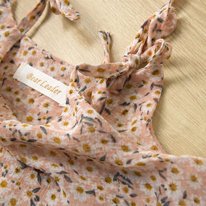 Ensemble de vêtements d'été lavés pour filles, pantalon en coton avec chapeau, prix bas, vente en ligne OEM, du fabricant chinois - Product Image 3