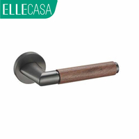 Serrure de porte ELLECASA Aosta Ultra3.0 Series en alliage de zinc, style bois naturel, moderne, minimaliste, silencieuse, avec loquet magnétique, clé métallique, pour hôtel
