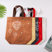 Sac à provisions pliable, réutilisable, cadeau de mariée personnalisé, or argent rose or stratification métallique laser non tissé, sac en tissu
